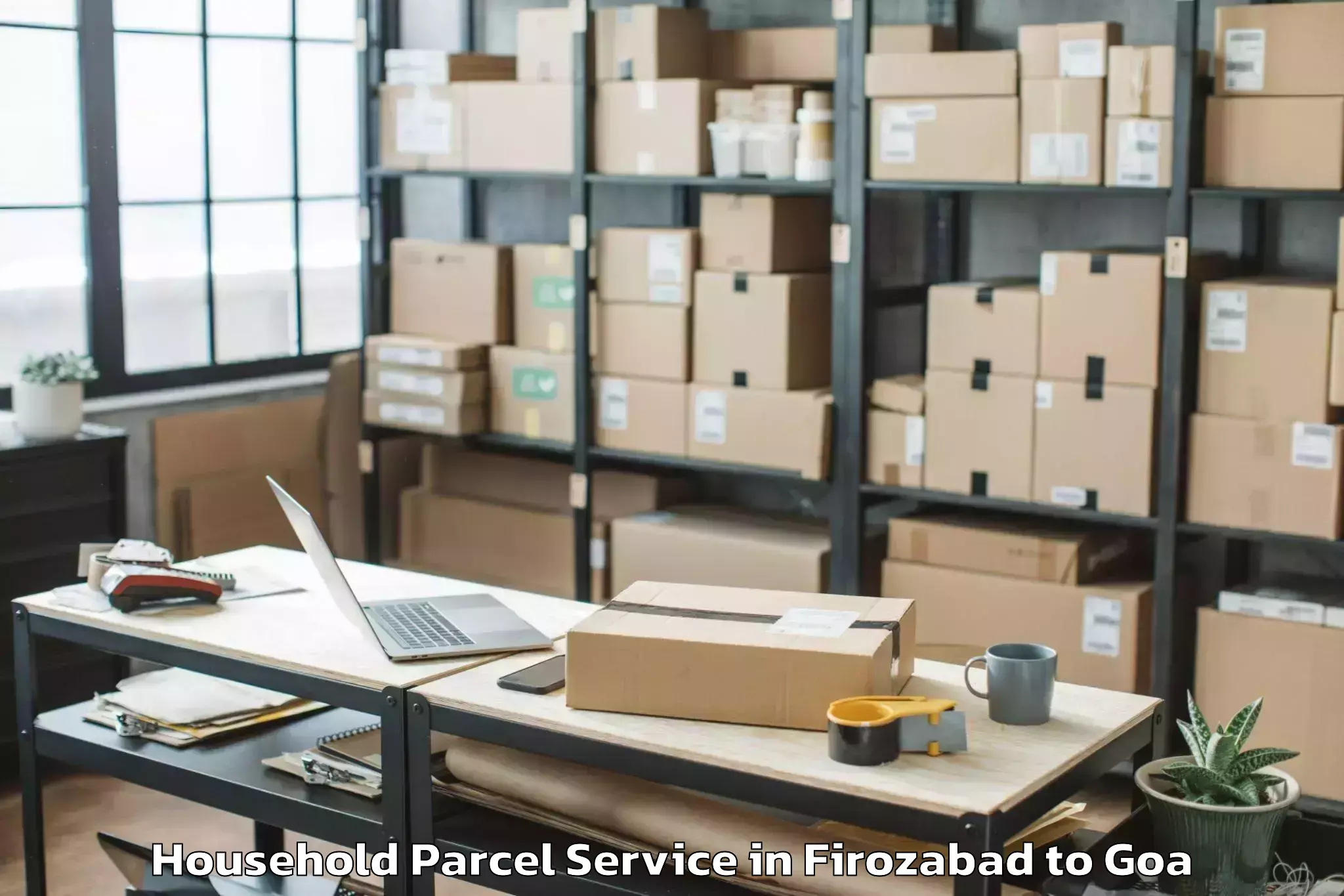 Top Firozabad to Dicholi Household Parcel Available